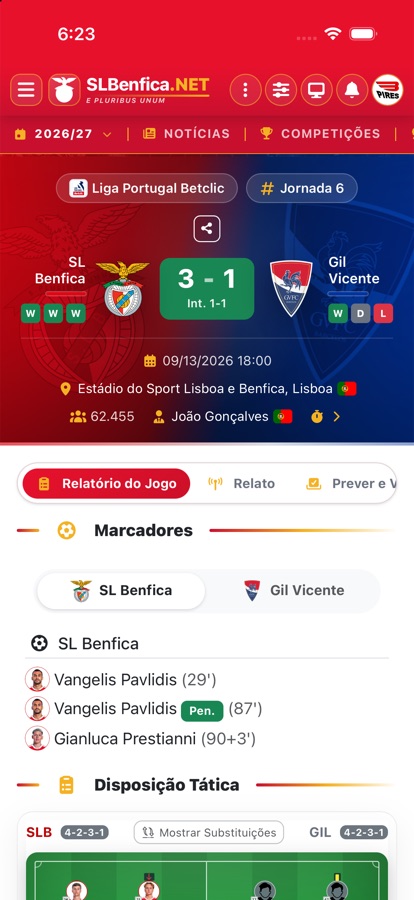 A match in the app